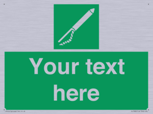 Custom sign safe condition Line throwing appliance